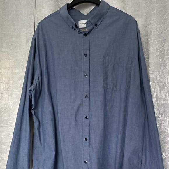 Goodfellow & Co Other - Goodfellow & Co Men's XXL Slim Fit  Long-sleeved Casual Button-Down Shirt - Blue